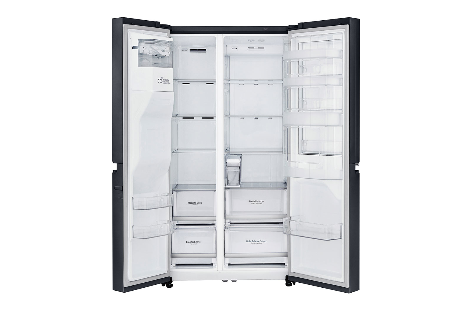 LG GSJ761MCUZ side-by-side køle-fryseskab Fritstående 621 L F Sort